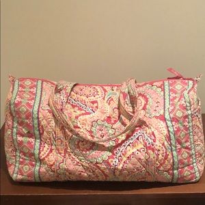Vera Bradley Large Duffle Bag Pink Paisley